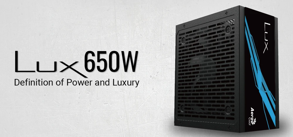Aerocool LUX 650W maitinimo blokas 20+4 pin ATX ATX Juoda