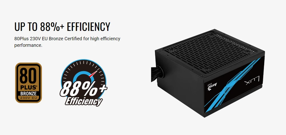 Aerocool LUX750 maitinimo blokas 750 W 20+4 pin ATX ATX Juoda