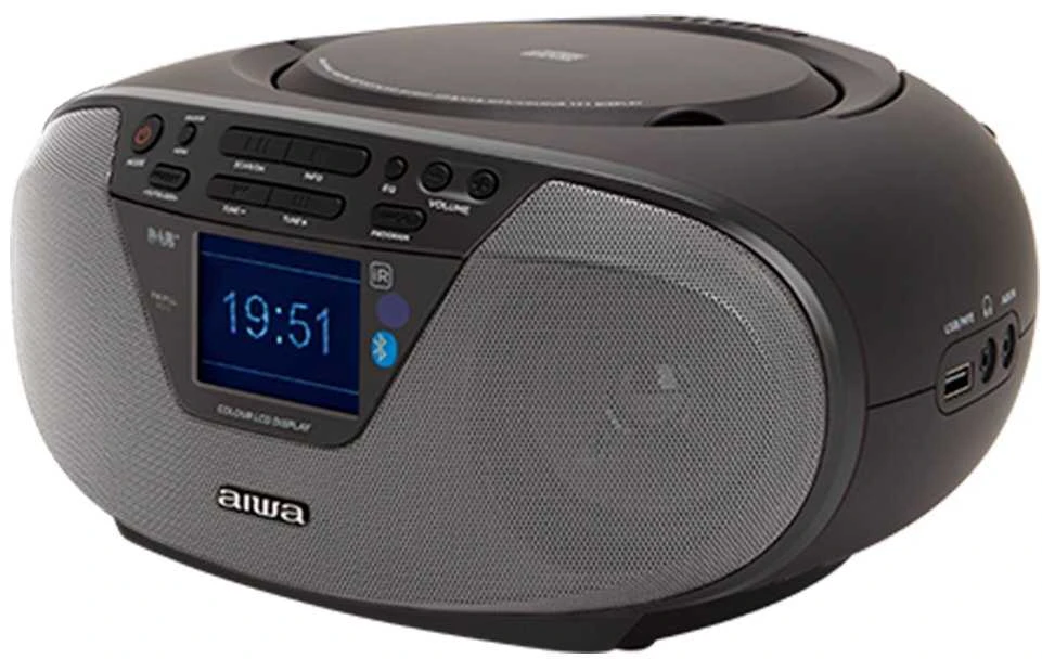 Grotuvas Aiwa Boombox AIWA BBTU-500 DAB+/FM RDS/CD/USB/BT juoda