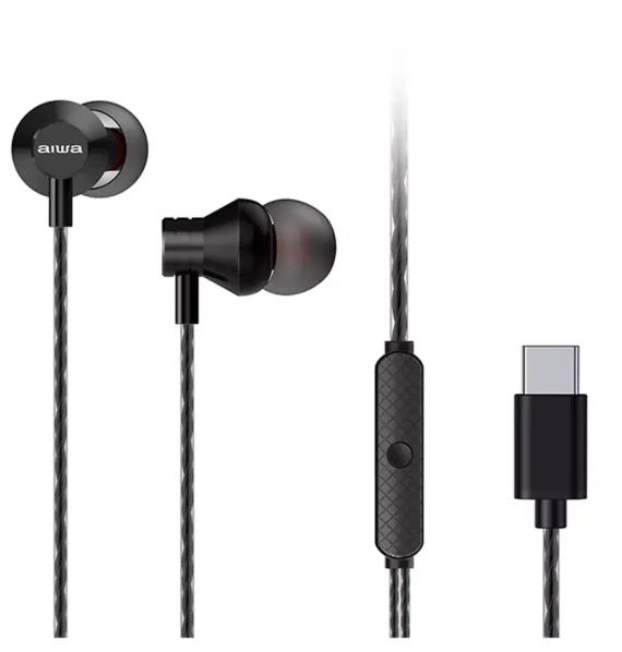 AUSINĖS USB-C ESTM-50 AIWA JUODOS