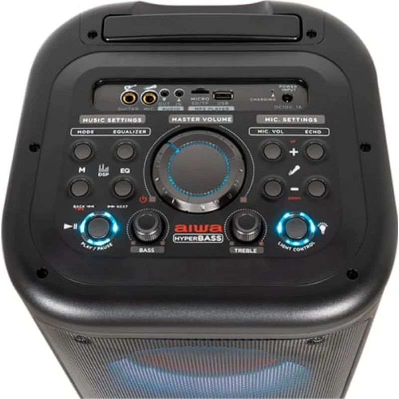 Aiwa Nešiojama garso sistema 380W (40W RMS) su karaoke, šviesos efektais