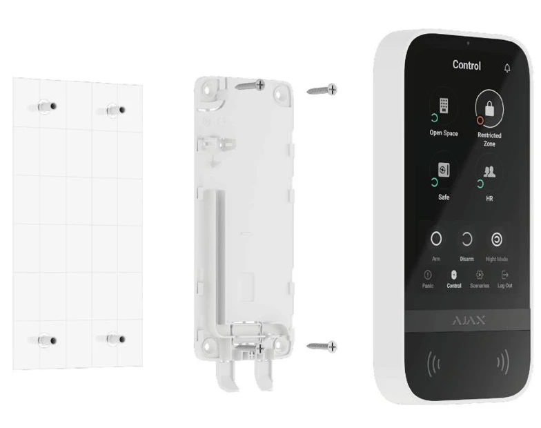 Signalizacijos Klaviatūra Ajax Keypad TouchScreen ASP, Baltos spalvos