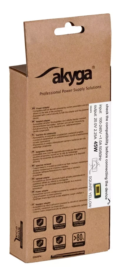 Nešiojamojo kompiuterio pakrovėjas Akyga AK-ND-51 (20V / 2.25A 45W) Slim Tip LENOVO 1.2m