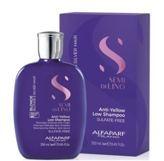Alfaparf Milano Semi Di Lino Skirtas šviesiems plaukams y Sidabrinis Low šampūnas 250ml