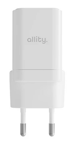"Allity" sieninis įkroviklis GaN PD QC ATC-01-30WAC 1x USB-C 1x USB-A 30W baltas