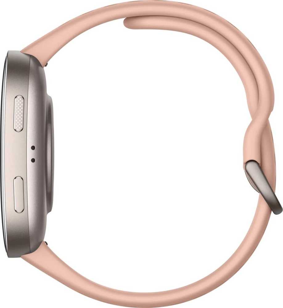 Išmanusis laikrodis Amazfit Bip 6, Kreminės spalvos su rusvu dirželiu