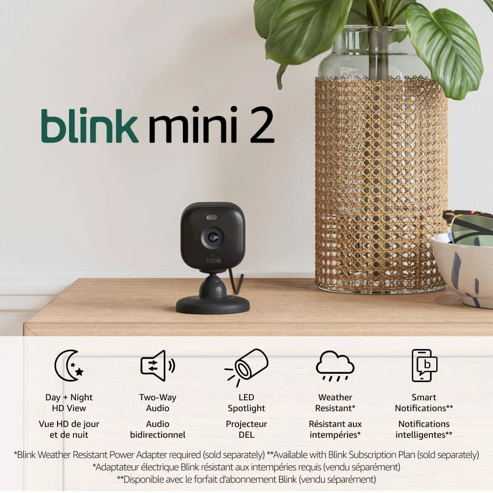 Amazon apsaugos kamera Blink Mini 2, balta