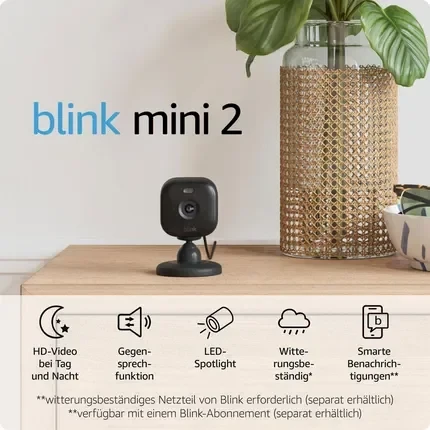 Amazon apsaugos kamera Blink Mini 2, juoda