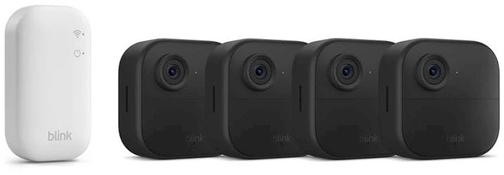 „Amazon“ apsaugos kamera „Blink Outdoor 4“ (4 kameros), juoda