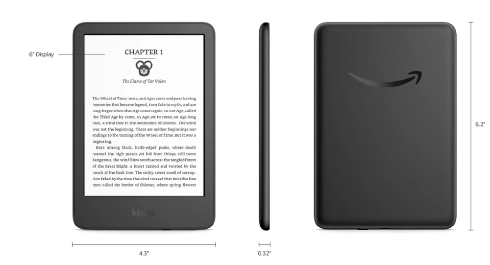 Amazon Kindle 6″ 11 kartos B0CNV9F72P e-knygų skaitytuvas 16 GB Wi-Fi Juodas