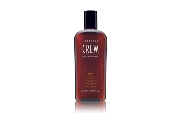 Šampūnas, kondicionierius ir dušo želė American Crew 3in1 Tea-Tree Shower Essential, 250 ml