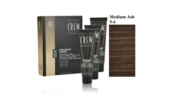 "American Crew Precision Blend 5 6 Medium Ash" 3 dalių rinkinys