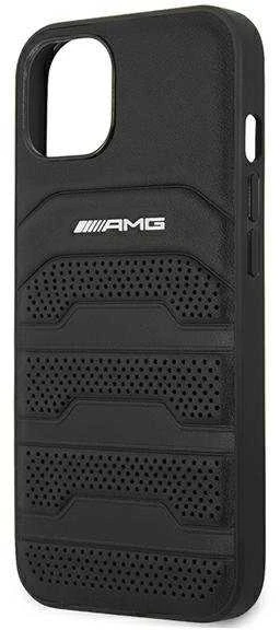 Mercedes AMG AMHCP13SGSEBK Apple iPhone 13 mini 5,4″ juodos spalvos kietas dėklas Leather Debossed Lines