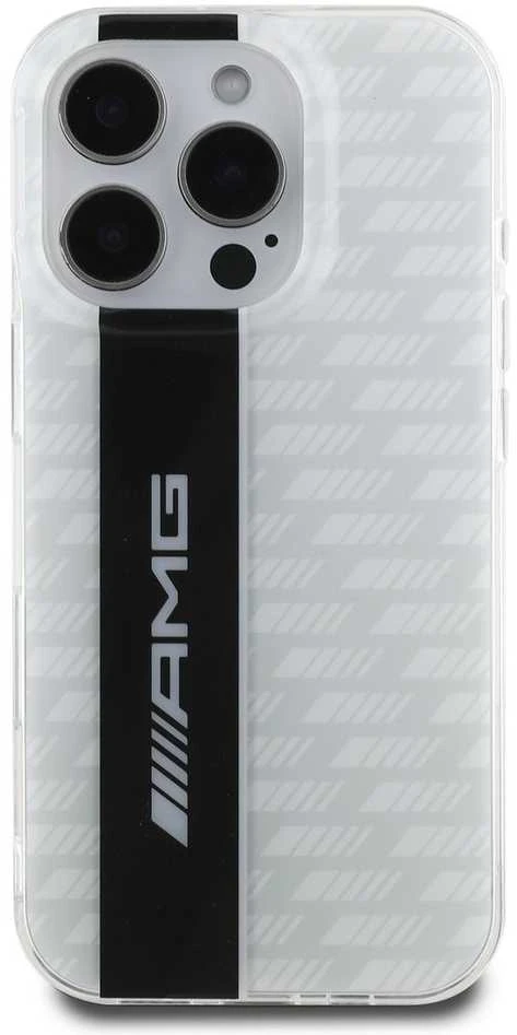AMG Carbon Pattern Apple iPhone 16 Pro Max dėklas telefonui baltos spalvos