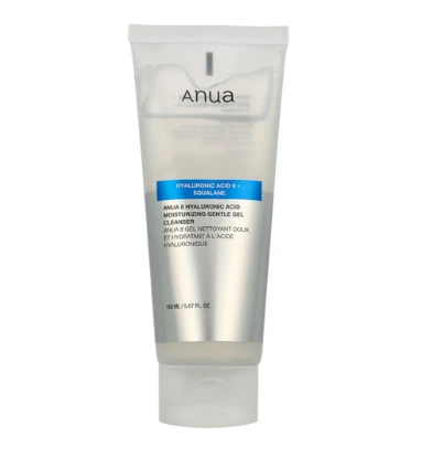 Anua 8 Hyaluronic Acid Hydrating Gentle Foaming Valiklis valomosios veido putos, 150 ml
