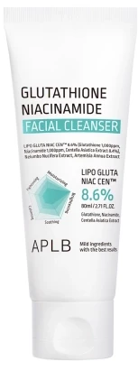 APLB Glutathione Niacinamide Facial Valiklis veido prausiklis, 80 ml