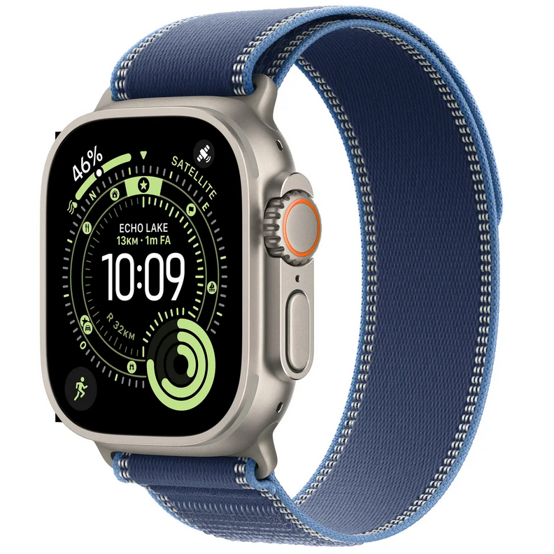Išmanusis laikrodis Apple Watch Ultra 3 (2025) 5G 49mm Natural Titanium Case with Trail Loop M/L - Mėlyna/Bright Mėlyna