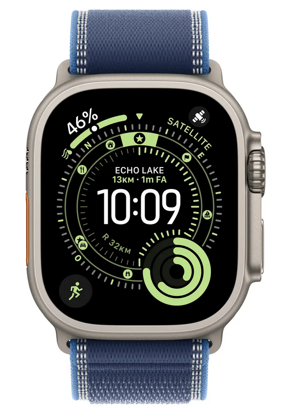 Išmanusis laikrodis Apple Watch Ultra 3 (2025) 5G 49mm Natural Titanium Case with Trail Loop M/L - Mėlyna/Bright Mėlyna