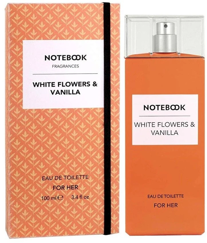 Aquolina Notebook - Baltas Flowers & Vanilla EDT tualetinis vanduo moterims, 100 ml