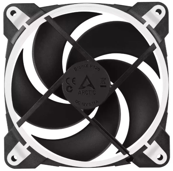 Arctic Cooling ARCTIC BioniX P120 Kompiuterio korpusui Aušintuvas 12 cm Juoda, Balta