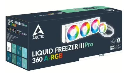 Arctic Cooling ARCTIC Liquid Šaldiklis III Pro 360 A-RGB procesoriaus aušintuvas, baltas