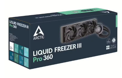 ARCTIC Liquid Freezer III 360 aušintuvo pakuotės dėžė