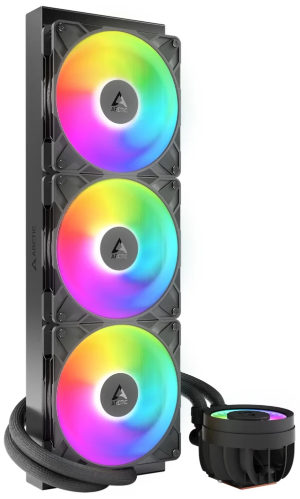 ARCTIC Liquid Freezer III 420 su RGB ventiliatoriais