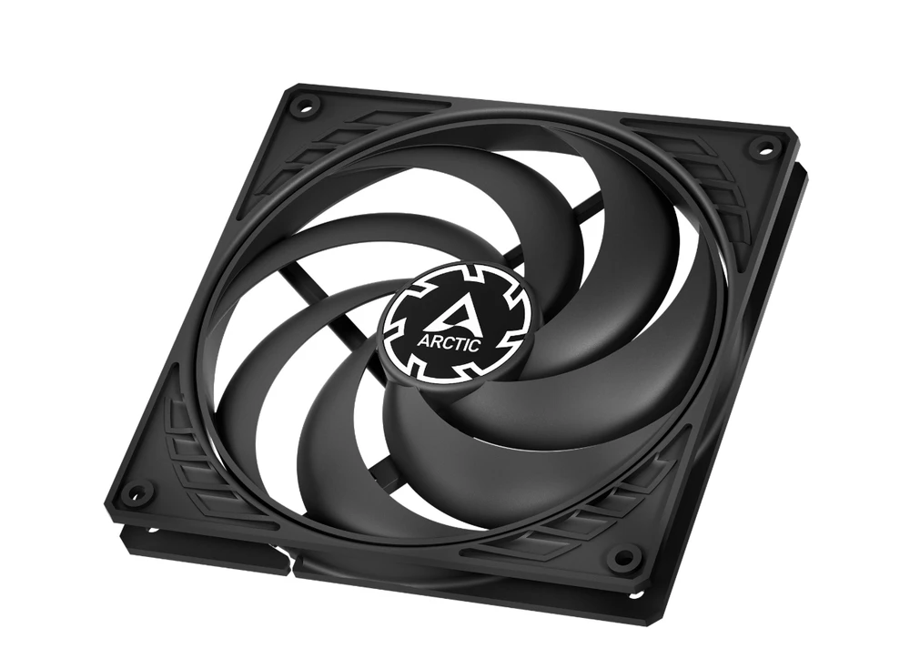 ARCTIC P14 SLIM PWM PST korpuso ventiliatorius, 4-pin, 140mm, siauras, juodas
