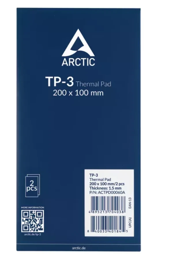 Termo padas ARCTIC TP-3 200x100x1.5mm , 2 vnt.