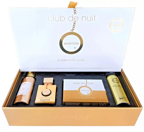 „Armaf Club De Nuit Milestone“ - EDP 30 ml + 130 g „skystas muilas“ + 50 ml kūno purškalas + 55 ml