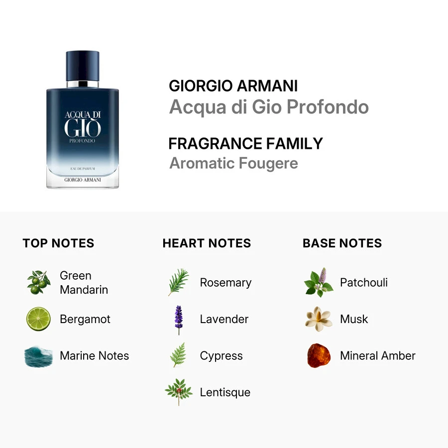 Armani Acqua Di Gio Profondo EDP parfumuotas vanduo vyrams, 100 ml