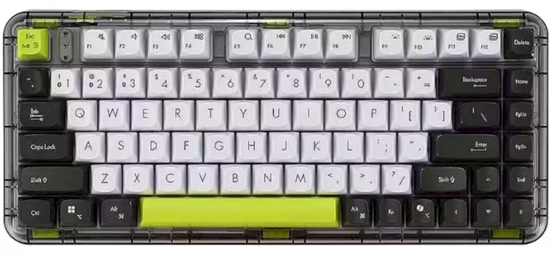 ASUS KD201 Jelly75 Milk Baltas Belaidė klaviatūra