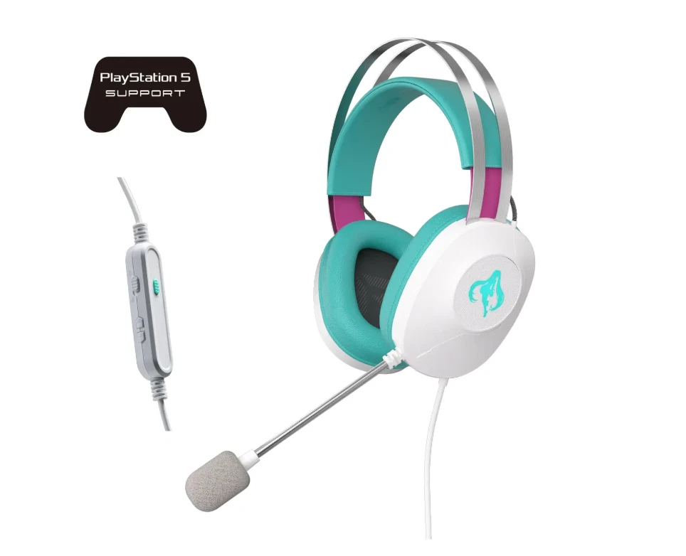 Ausinės Asus TUF Gaming H1 Gen II Hatsune Miku Edition balta