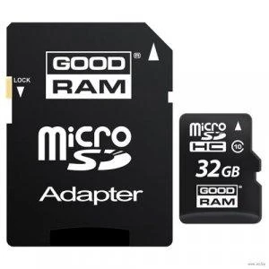 Atminties kortelė GOODRAM 32 GB Micro SDHC class 10 UHS I, su adapteriu