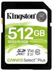 Atminties kortelė KINGSTON 512GB SDXC Canvas Select Plus 100R C10 UHS-I U3 V30