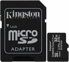 Atminties kortelė Kingston Canvas Select Plus UHS-I 32 GB Micro SDHC Flash atminties klasė 10 SD Adapteris