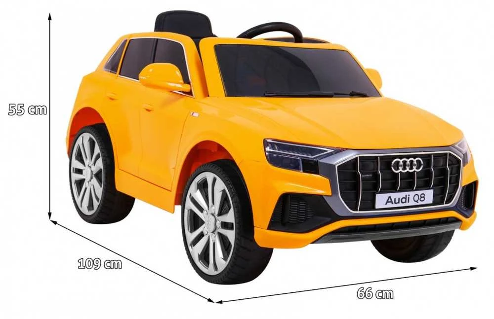 Ramiz Elektrinė mašina vaikams Audi Q8 LIFT geltonos spalvos