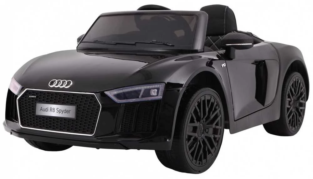 Ramiz Elektromobilis Audi R8 Spyder, juodas