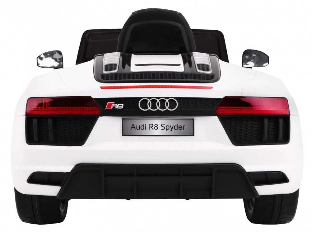 Ramiz Elektromobilis Audi R8 Spyder, baltas