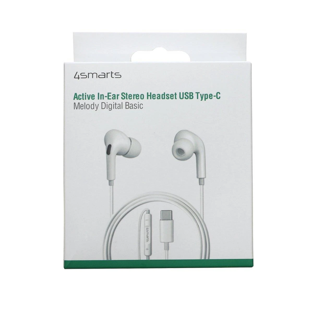 4smarts ausinės Melody Digital Basic USB-C D/A baltos spalvos 465590