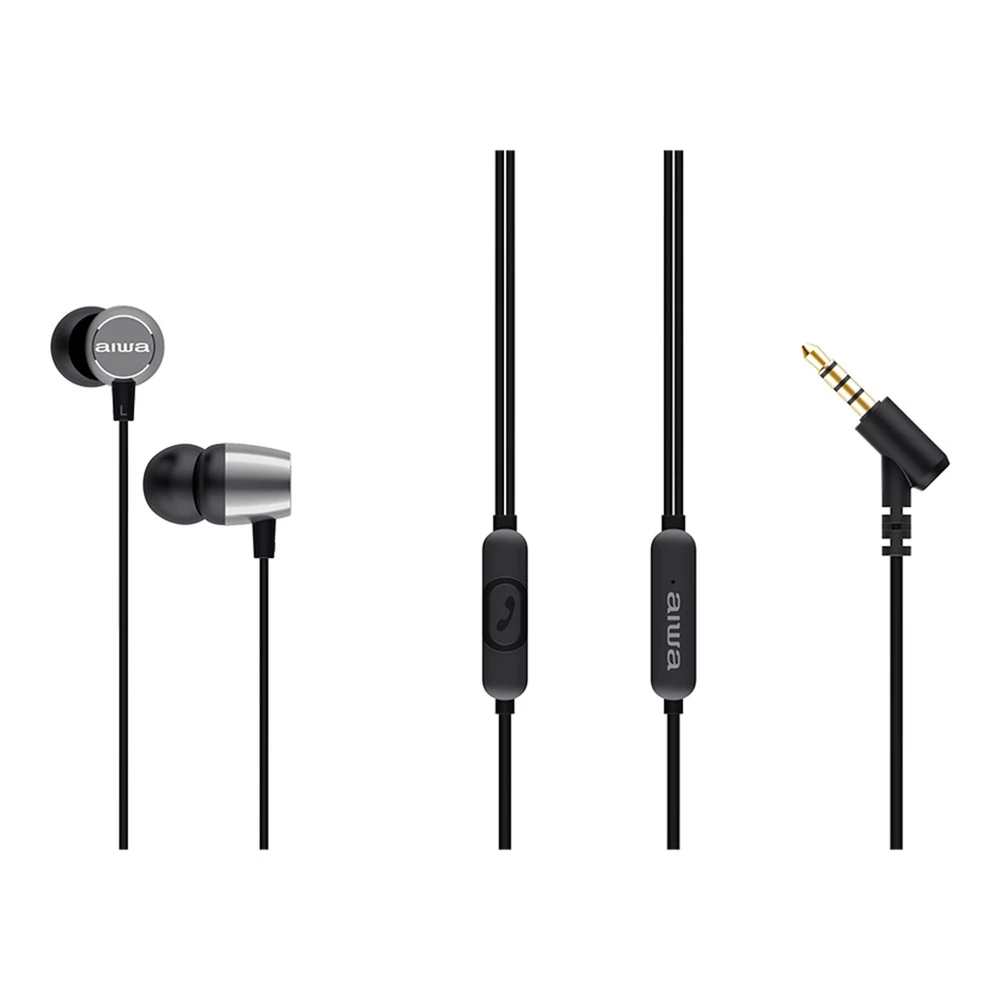 Aiwa ESTM30SL vidinės ausinės su mikrofonu ir laidu