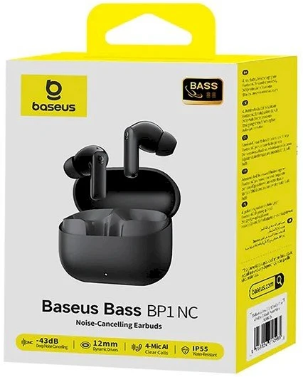 Ausinės Baseus Bass BF1 NC In-Ear True Belaidės Earphones Galaxy Mėlyna