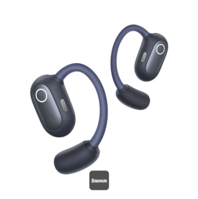 Baseus Belaidės Bluetooth 5.3 ausinės Eli Sport 1 su įkrovimo dėklu, juodos