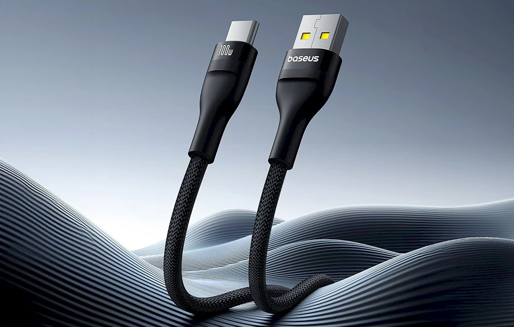 Įkrovimo kabelis Baseus Flash 2 USB į USB-C 100W, 2m (juodas)