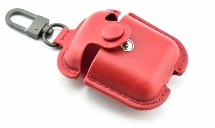 Dėklas Devia Devia Lux Series Eco Leather Look magnetinis karabinas, skirtas Apple AirPods 1st Generation ausinėms