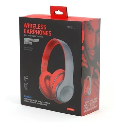 Belaidės Ausinės su FM Radijo imtuvu Omega Freestyle headset FH0916, pilka/raudona