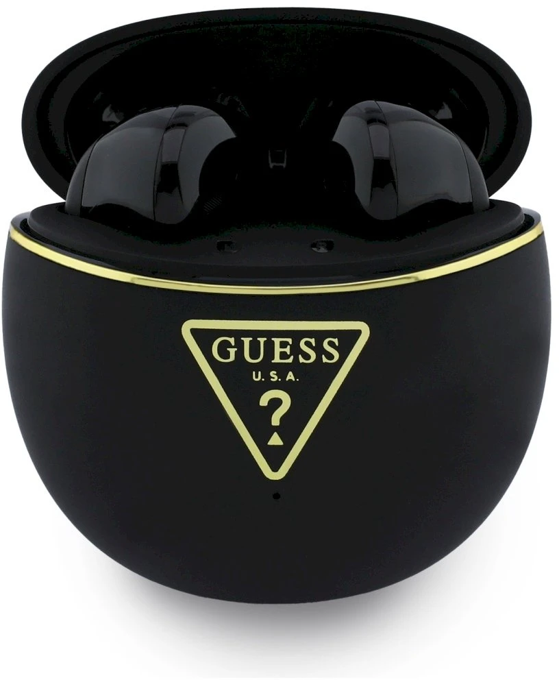Belaidės ausinės Guess TWS GUTWSA15HETK (Small Round Script Print) juodas