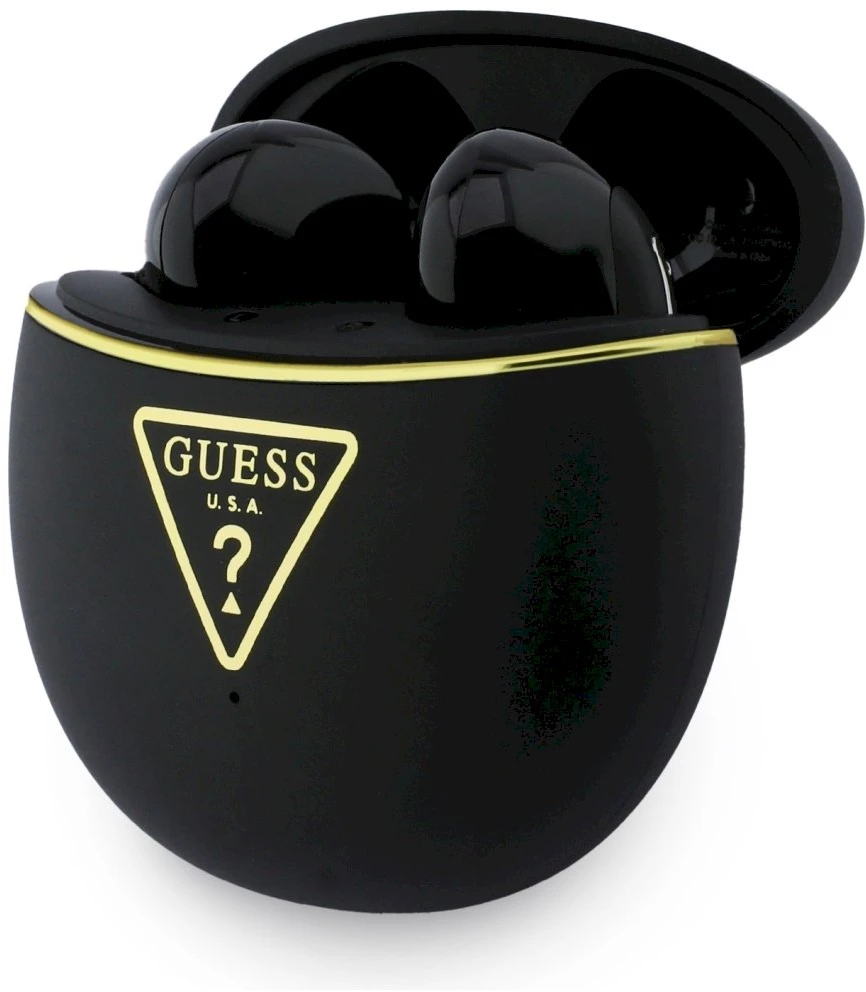 Belaidės ausinės Guess TWS GUTWSA15HETK (Small Round Script Print) juodas