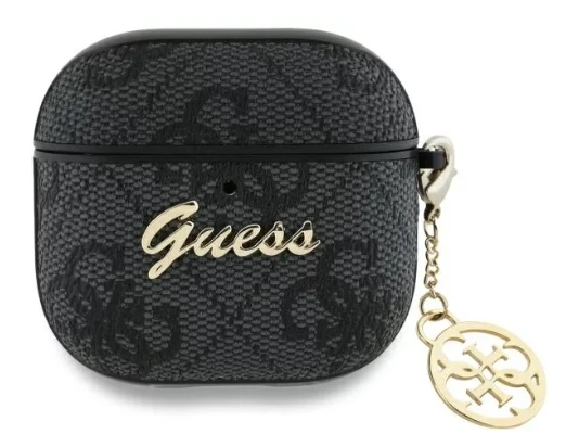 Guess 4G Charm Collection - dėklas skirtas AirPods 4 (Juodas)