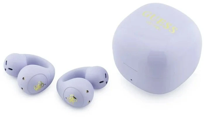 Guess Mini Classic Logo OWS belaidės ausinės violetinės spalvos
